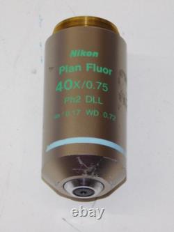 Nikon Plan Fluor 40X/0.75 Ph2 DLL 0.17 WD 0.72 Microscope Objective Lens Japan
