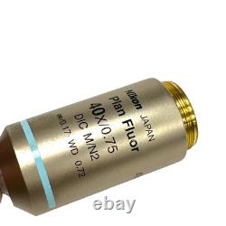 Nikon Plan Fluor 40x / 0.75 DIC M/N2 Microscope Objective Lens? /0.17 WD 0.72
