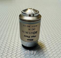 Nikon Plan Fluor 40x/1.30 Oil DIC H/N2 Microscope Objective Lens