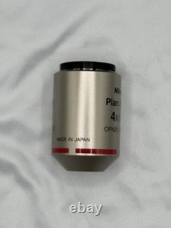 Nikon Plan Fluor 4X /0.13 OFN25 WD 17.2 Microscope Objective (Great Condition)