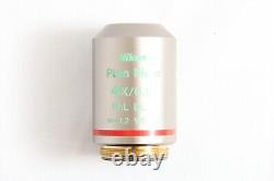 Nikon Plan Fluor 4x 0.13 PHL DL? /1.2 WD 16.4 Microscope Objective Lens #5156
