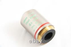Nikon Plan Fluor 4x 0.13 PHL DL? /1.2 WD 16.4 Microscope Objective Lens #5156