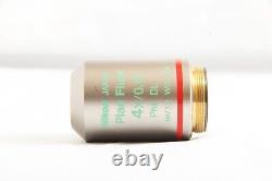 Nikon Plan Fluor 4x 0.13 PHL DL? /1.2 WD 16.4 Microscope Objective Lens #5156