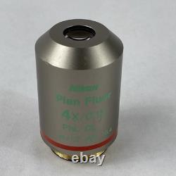 Nikon Plan Fluor 4x/0.13 PhL DL? /1.2 WD 16.4 Microscope Objective Lens