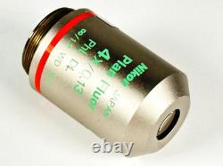 Nikon Plan Fluor 4x 0.13 PhL DL? 1.2 WD 16.4 Microscope Objective Lens