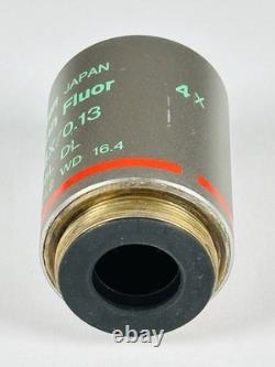 Nikon Plan Fluor 4x 0.13 PhL DL? 1.2 WD 16.4 Microscope Objective Lens