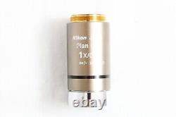 Nikon Plan UW 1x / 0.04 infi/- WD 3.2 Microscope Objective Lens #5375