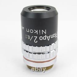 Nikon Planapo 2/0.10 160/- Cfn Microscope Objective Plan Apo 2x