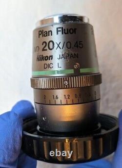 Nikon S Plan Fluor ELWD 20x/0.45? /0-2 WD 8.2-6.9 Microscope Objective