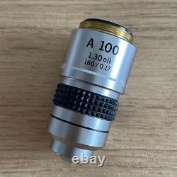 OLYMPUS A100 1.30 oil 160/0.17 Objective Lens Microscope From Japan