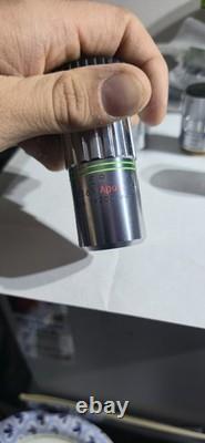 OLYMPUS EPI L PLAN APO 10X 0.35 F 200 Microscope Objective lens & X, Y, Z stage