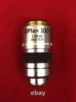 OLYMPUS JAPAN DPlan 100 1.25 oil 160/0.17 objective lens microscope parts resear