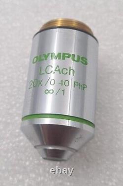 OLYMPUS LCAch 20x/0.40 PhP? /1 Microscope Objective Lens