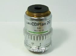 OLYMPUS LWD CDPlan 20x / 0.4,160 / 0-2 Microscope Objective Lens