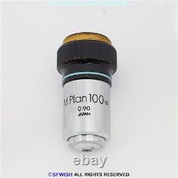 OLYMPUS MPLAN 100n 0.90 Microscope Objective Lens JAPAN