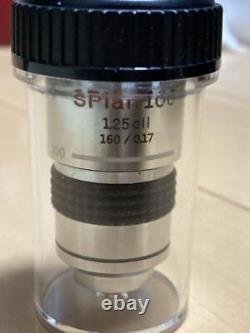 OLYMPUS Microscope objective lens SPlan100 1.25 oil 160/0.17 used from Japan