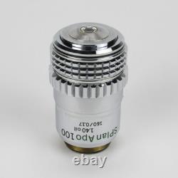 OLYMPUS SPLAN APO 100 OIL 1.40 160/0.17 MICROSCOPE OBJECTIVE With IRIS 100X