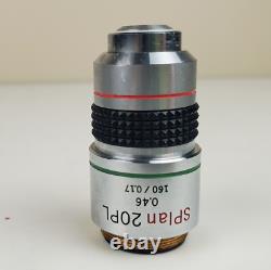 OLYMPUS SPlan 20PL 0.46. 160/0.17 20X microscope phase contrast objective lens