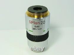 OLYMPUS SPlan 20x 0.46 160 0.17 Objective Microscope Lens