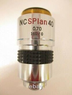 OLYMPUS SPlan NC 40X 0.70 160/0 Microscope objective lens plan no cover glass