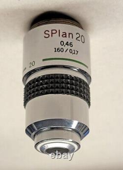 OLYMPUS SPlan S Plan 20x 0.46 160/017 Microscope objective lens, excellent CLEAN