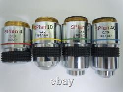OLYMPUS SPlan s plan 4x 10x 20x 40x Microscope objective lens lot assort set