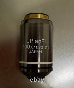OLYMPUS UPlanFl 100x/1.30 Oil? /0.17 Microscope Objective Lens, Used