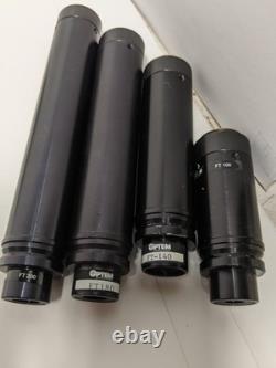 OPTEM FT100 FT140 FT180 FT200 FMOS C-Mount Microscope Fixed Tube Lens Lot Of 4