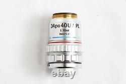 Olympus DApo 40x UV PL 1.30 oil 160/0.17 Microscope Objective Lens #5389