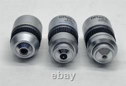 Olympus DPlan 10 0.25 / 40 0.65 / 100 1.25 Oil Microscope Objective Lens LOT 3
