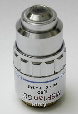 Olympus IC 50 MSplan 0.80 /- f=180 Microscope Objective Lens 50X M S Plan