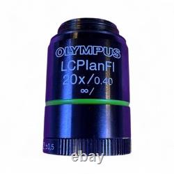 Olympus LCPlanFL 20x/0.40 Microscope Objective Lens CAP-G1.2 ±0.5 Used