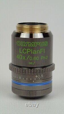 Olympus LCPlanFl 40x/0.60 Ph2 infinity/ Microscope Objective Lens
