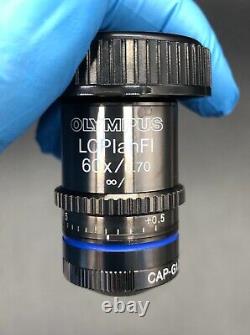 Olympus LCPlanFl 60x /0.70? / CAP-G1.2 ±0.5 Microscope Objective Lens