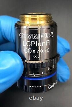 Olympus LCPlanFl 60x /0.70? / CAP-G1.2 ±0.5 Microscope Objective Lens