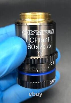 Olympus LCPlanFl 60x /0.70? / CAP-G1.2 ±0.5 Microscope Objective Lens