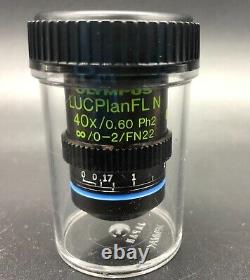 Olympus LUCPLFLN40XPH LUCPlanFL N 40x/0.60? /0-2/FN22 Microscope Objective Lens