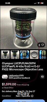 Olympus LUCPLFLN40XPH LUCPlanFL N 40x/0.60? /0-2/FN22 Microscope Objective Lens