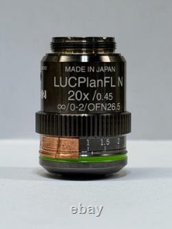 Olympus LUCPlanFLN 20x/0.45 UIS2 Microscope Objective Lens OFN26.5 Japan