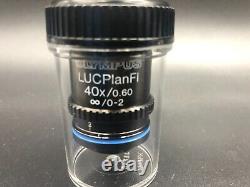 Olympus LUCPlanFl 40X/0.60? /0-2 Microscope Objective Lens