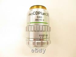 Olympus LWD CDPlan 20x 0.40 160/0-2 Microscope Objective Lens plan RMS