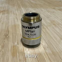 Olympus MPlan 10x / 0.25 Infi/- M Plan Microscope Objective Lens