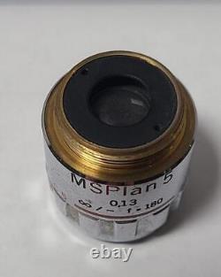 Olympus MSPlan 5 Microscope Objective Lens Lenses F=180 0.13 Japan