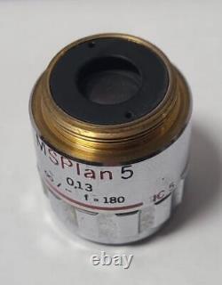 Olympus MSPlan 5 Microscope Objective Lens Lenses F=180 0.13 Japan