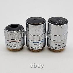 Olympus Microscope DIC NIC Nomarski NeoSPlan 5x 50x 100x Objectives & Prisms