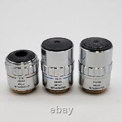 Olympus Microscope DIC NIC Nomarski NeoSPlan 5x 50x 100x Objectives & Prisms