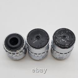 Olympus Microscope DIC NIC Nomarski NeoSPlan 5x 50x 100x Objectives & Prisms