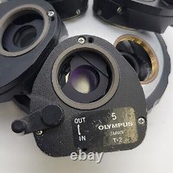 Olympus Microscope DIC NIC Nomarski NeoSPlan 5x 50x 100x Objectives & Prisms