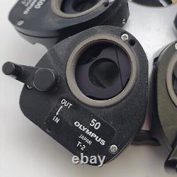 Olympus Microscope DIC NIC Nomarski NeoSPlan 5x 50x 100x Objectives & Prisms