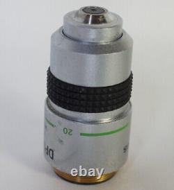 Olympus Microscope Japan objective lens DPlan 20 0.40 160/0.17 for BH2? Used